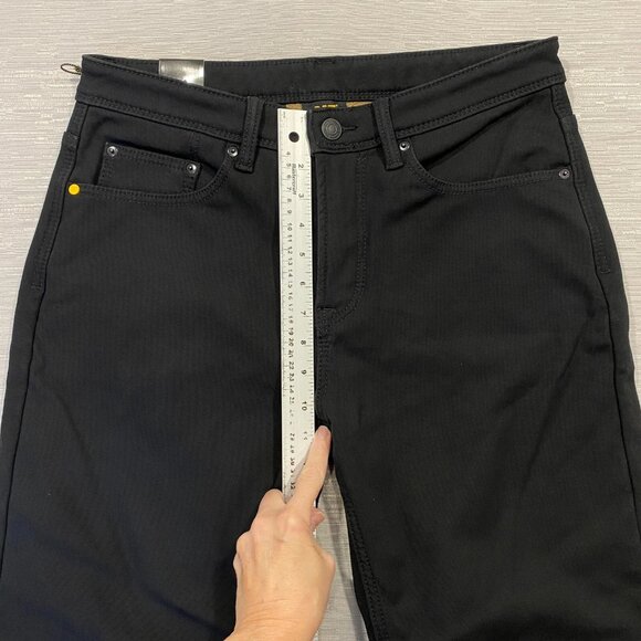 CAT Caterpillar Work Pants Mens 32 x 30 Black Canvas Fleece Lined Insulated - Picture 10 of 12